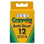 گچ سفید کرایولا مدل Anti Dust بسته 12 عددی