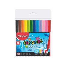 ماژیک رنگ آمیزی مپد سری Color Peps مدل Ocean - بسته 12 رنگ Maped Color Peps Ocean Marker -  Pack of 12