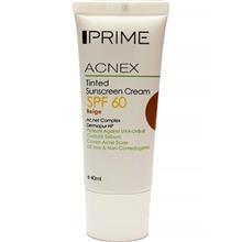 کرم ضد افتاب رنگی پرایم مدل Acnex SPF60 Prime Tinted Sunscreen Cream 