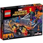 لگو سری Super Heroes مدل Spider Man host Rider Team up Construction Set 76058