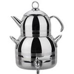 Korkmaz Luna Platinium A033 Valved Teapot And Kettle Set