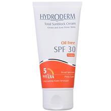 کرم ضد آفتاب رنگی مدل Ultra Dark Beige سری فاقد چربی SPF30 هیدرودرم  Hydroderm Total Sunblock Cream SPF30