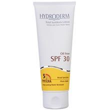 لوسیون ضد آفتاب هیدرودرم سری فاقد چربی SPF30 حجم 75 میلی لیتر Hydroderm Oil Free Total Sunblock Lotion SPF30 75ml