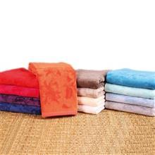 حوله استخری برق لامع طرح نیلوفر مخمل سایز 130 × 65 Barghelame Niloofar Acerate Towel Size x 