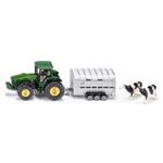 ماشین بازی سیکو مدل john Deere With Livestock Trailer