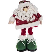 عروسک پولیشی مدل بابانوئل قرمز و سبز سایز متوسط Santa Claus Red And Green Plush Doll Size Medium