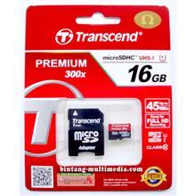 Transcend MicroSD Card 16GB U1    کارت حافظه میکرو اس دی ترنسند 16گیگابایت یو 1