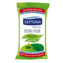 دستمال مرطوب سپتونا مدل Antibacterial با عصاره سیب سبز- بسته 15 عددی Septona Antibacterial Green Apple Wet Wips 15pcs