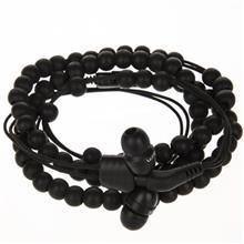 هدفون طرح دست‌بند رپس مدل Natural Wraps Natural Beaded Wristband Headphones