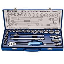 مجموعه 24 عددی آچار بکس اسپرو مدل 2042724MA6 دوازده گوشه Spero 204-2-724MA6 24Pcs Socket Wrench Set 12pt