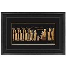 تابلوی طلاکوب زرسام طرح مردان هخامنشی سایز 60 × 90 سانتی متر Zarsam Hakhamanesh Men Golden Tableau Size 90 x 60 cm