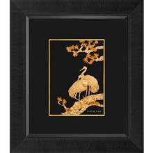 تابلوی طلاکوب زرسام طرح Two Storks 3D سایز 40 × 35 سانتی متر Zarsam stork Tableau Size x cm 