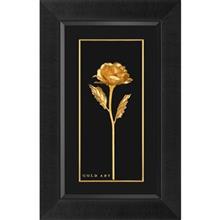 تابلوی طلاکوب زرسام طرح گل رز سایز 18 × 28 سانتی متر Zarsam Rose Golden Tableau Size 28 x 18 cm