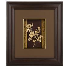 تابلوی طلاکوب زرسام طرح گل نسترن سایز 35 × 40 سانتی متر Zarsam Jonquil Golden Tableau Size 40 x 35 cm
