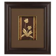 تابلوی طلاکوب زرسام طرح گل زنبق سایز 35 × 40 سانتی متر Zarsam Lily Golden Tableau Size 40 x 35 cm