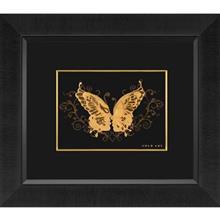 تابلوی طلاکوب زرسام طرح رخ و پروانه سایز 35 ×40 سانتی متر Zarsam Butterfly And Face Golden Tableau Size 35 x 40 cm