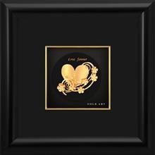 تابلوی طلاکوب زرسام طرح قلب و گل سایز 25 × 25 سانتی متر Zarsam Heart And Flower Golden Tableau Size 25 x 25 cm