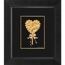 تابلوی طلاکوب زرسام طرح قلب و کلید سایز 35 × 40 سانتی متر Zarsam Heart And Key Golden Tableau Size 35 x 40 cm