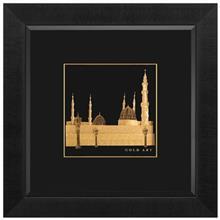 تابلوی طلاکوب زرسام طرح مسجدالنبی سایز 45 × 45 سانتی متر Zarsam Al Masjid Al Nabawi Golden Tableau Size 45 x 45 cm