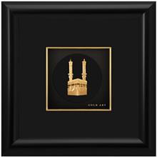 تابلوی طلاکوب زرسام طرح کعبه سایز 25 × 25 سانتی متر Zarsam Kaaba Golden Tableau Size 25 x 25 cm