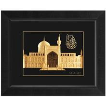 تابلوی طلاکوب زرسام طرح حرم امام رضا سایز 45 × 55 سانتی متر Zarsam The Shrine Of Imam Reza Golden Tableau Size 55 x 45 cm