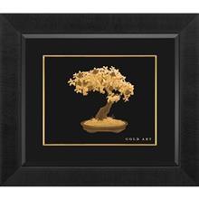 تابلوی طلاکوب زرسام طرح درخت بونسای سایز 35 × 40 سانتی متر Zarsam Bonsai Tree Golden Tableau Size 40 x 35 cm