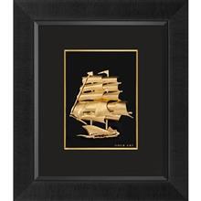 تابلوی طلاکوب زرسام طرح Multiple Ships Sail Vertival سایز 40 × 35 سانتی متر Zarsam Multiple Ships Sail Vertival Golden Tableau Size 35 x 40 cm