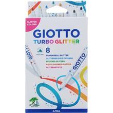 ماژیک رنگ آمیزی 8 رنگ جیوتو مدل Turbo Glitter