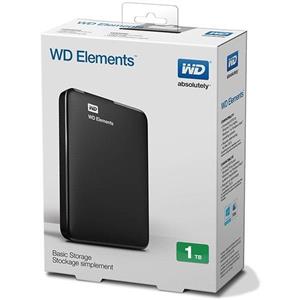 هارد دیسک وسترن دیجیتال مدل المنتز ظرفیت 1 ترابایت Western Digital Elements External Hard Drive 1TB 