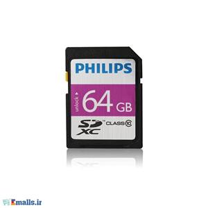 کارت حافظه microSD فیلیپس مدل FM64MD45B کلاس 10 ظرفیت 64 گیگابایت Philips FM64MD45B  Class 10 microSD - 64GB