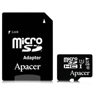 کارت حافظه میکرو اس دی اپیسر 32GB کلاس 10 با آداپتور Apacer microSDHC 32GB Class 10 With Adapter