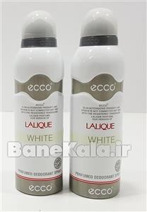 اسپری مردانه اکو مدل Lalique White حجم 200 میلی لیتر Ecco Lalique White Spray For Men 200ml