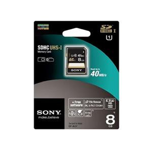 کارت حافظه microSDHC سونی مدل SR-8UYA کلاس 10 استاندارد UHS-I U1 سرعت 40MBps به همراه آداپتور SD ظرفیت 8 گیگابایت