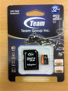 کارت حافظه microSDHC تیم گروپ کلاس 10 استاندارد UHS-I U1 سرعت 45MBps به همراه آداپتور SD ظرفیت 16 گیگابایت