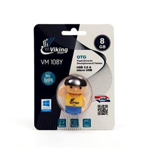 فلش مموری وایکینگ من VM108Y او تی جی- 8GB Flash Memory Viking man VM108Y USB 3.0 OTG- 8GB