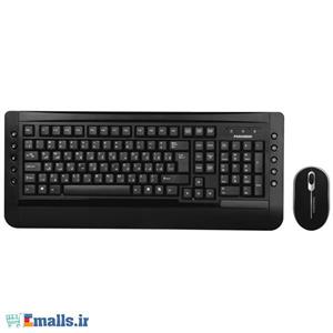 کیبورد ماوس باسیم فراسو اف ام 6140 Farassoo FCM Wired keyboard mouse 