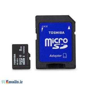 کارت حافظه microSDHC توشیبا مدل High Speed Professional کلاس 10 استاندارد UHS-I U1 سرعت 40MBps همراه با آداپتور SD ظرفیت 8 گیگابایت Toshiba High Speed Professional UHS-I U1 Class 10 40MBps microSDHC With Adapter - 8GB