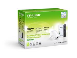 گسترش دهنده بی سیم پاورلاین تی پی لینک مدل دابلیو پی ای 281 کیت TP-LINK TL-WPA281KIT 300Mbps AV200 Wireless N Powerline Extender Starter Kit