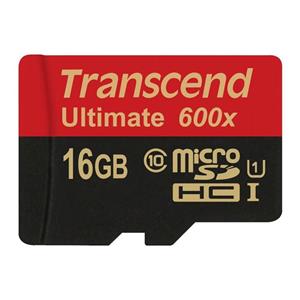 حافظه میکرو اس دی ترنسند مدل 600 ایکس با ظرفیت 16 گیگابایت Transcend MicroSDHC Class 10 UHS-I 600x Memory Card 16GB