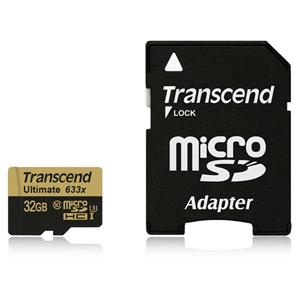 حافظه میکرو اس دی ترنسند مدل 633 ایکس با ظرفیت 32 گیگابایت Transcend MicroSDHC Class 10 UHS-I U3 633x Memory Card 32GB