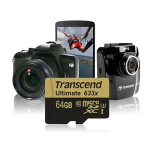 حافظه میکرو اس دی ترنسند مدل 633 ایکس با ظرفیت 64 گیگابایت Transcend MicroSDHC Class 10 UHS-I U3 633x Memory Card 64GB