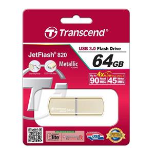 فلش مموری ترنسند مدل جت فلش 820 با ظرفیت 64 گیگابایت Transcend JetFlash 820 USB 3.0 Flash Memory 64GB