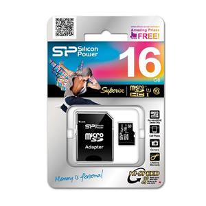 کارت حافظه سیلیکون پاور مدل سوپیریر با ظرفیت 16 گیگابایت Silicon Power Superior UHS-I Class 10 MicroSDHC 16GB