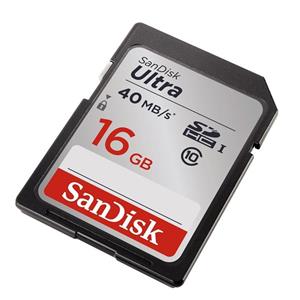 کارت حافظه سن دیسک مدل آلترا کلاس 10 ظرفیت 16 گیگابایت SanDisk Ultra Class 10 UHS-I 40MBs SDXC 16GB