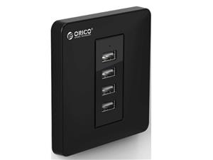 شارژر دیواری چهار پورت اوریکو مدل ECA-4U Orico ECA-4U Smart USB Wall Plate