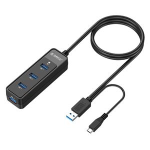 هاب USB 3.0 چهار پورت با کابل OTG اوریکو مدل W5PH4-S2 Orico W5PH4-S2 4 Port USB 3.0Hub with OTG Cable