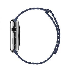 ساعت هوشمند اپل واچ مدل 42mm Stainless Steel Case with Midnight Blue Leather Loop Apple Watch 42mm Stainless Steel Case with Midnight Blue Leather Loop