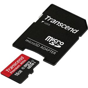حافظه میکرو اس دی ترنسند مدل 400 ایکس با ظرفیت 16 گیگابایت Transcend Premium 400x MicroSDHC Class 10 UHS-I Memory Card 16GB