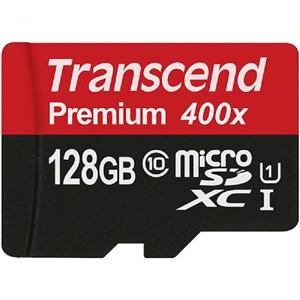 حافظه میکرو اس دی ترنسند مدل 400 ایکس با ظرفیت 128 گیگابایت Transcend Premium 400x MicroSDHC Class 10 UHS-I Memory Card 128GB