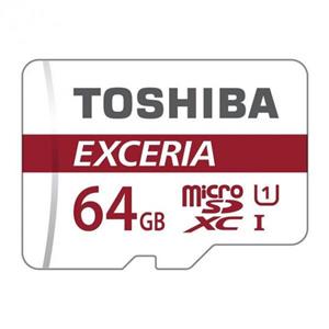 کارت حافظه Toshiba 64GB Exceria M301 microSDHC USH-I 48MB/s Class10 Memory Card+Adapter 